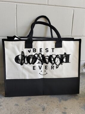 Black and White Shopping Bag 'Best Ever' With Zip Pouch